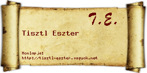 Tisztl Eszter névjegykártya