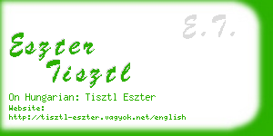eszter tisztl business card